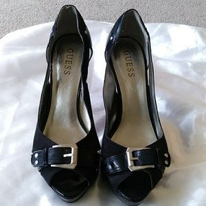 Guess Black Heels 8.5